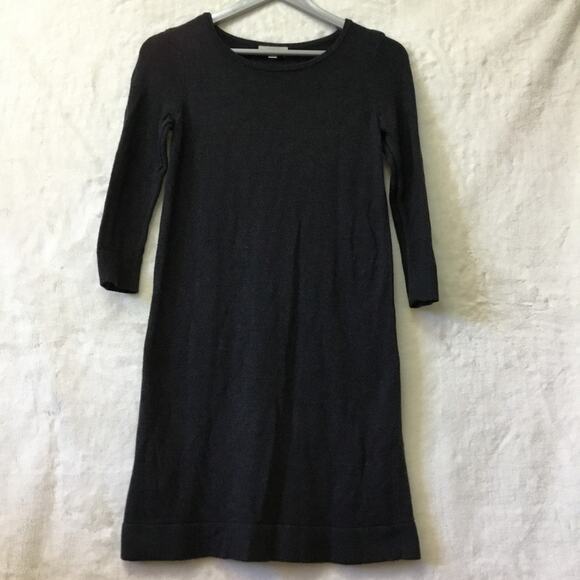 Loft Gray Long Sleeve Sweater Dress - Picture 1 of 9